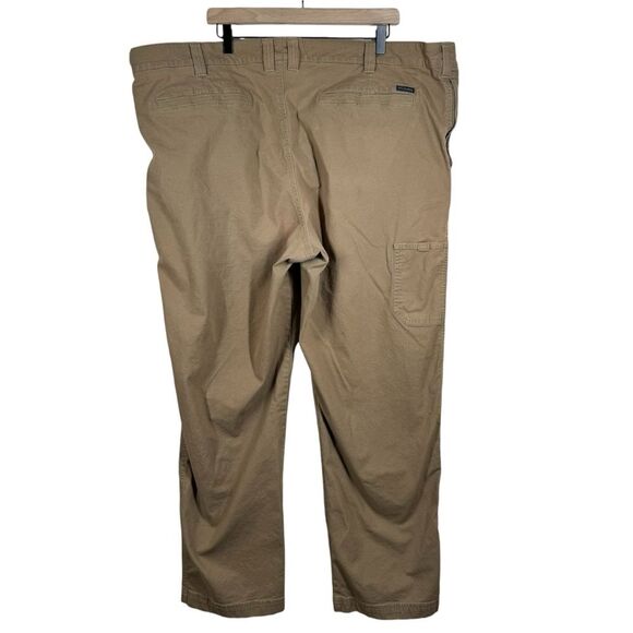Columbia Men's Green Beige Flex ROC Canvas Cargo Utility Stretch Pants 48x32 - Picture 11 of 15